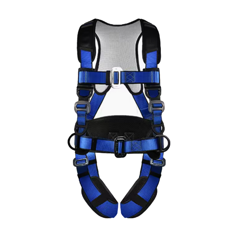 S-10029 Comfortable Polyester Safety Harness for Fall Protection Includes Added Padding Removable Safety Belt Side D Rings for Rescue