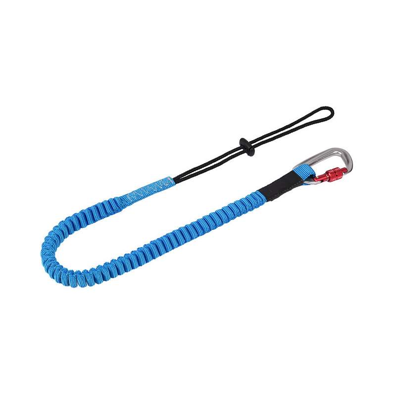 HT-T-0023 Retractable Tool Lanyard with Carabiner Safety Belt for Tool Work at Heights Made of Durable Polyester Material
